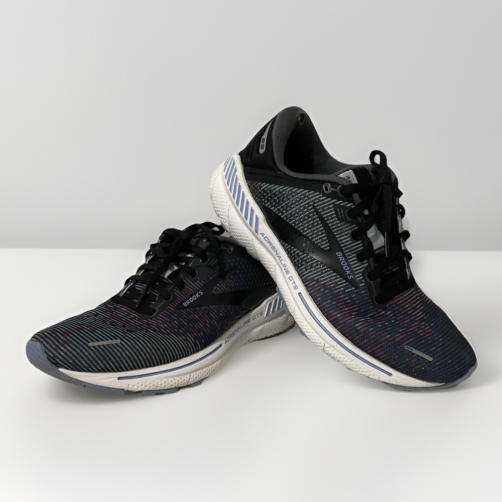 Brooks Adrenaline GTS 22 Women 9 Black Multi Running Shoes 1203531B523 Active